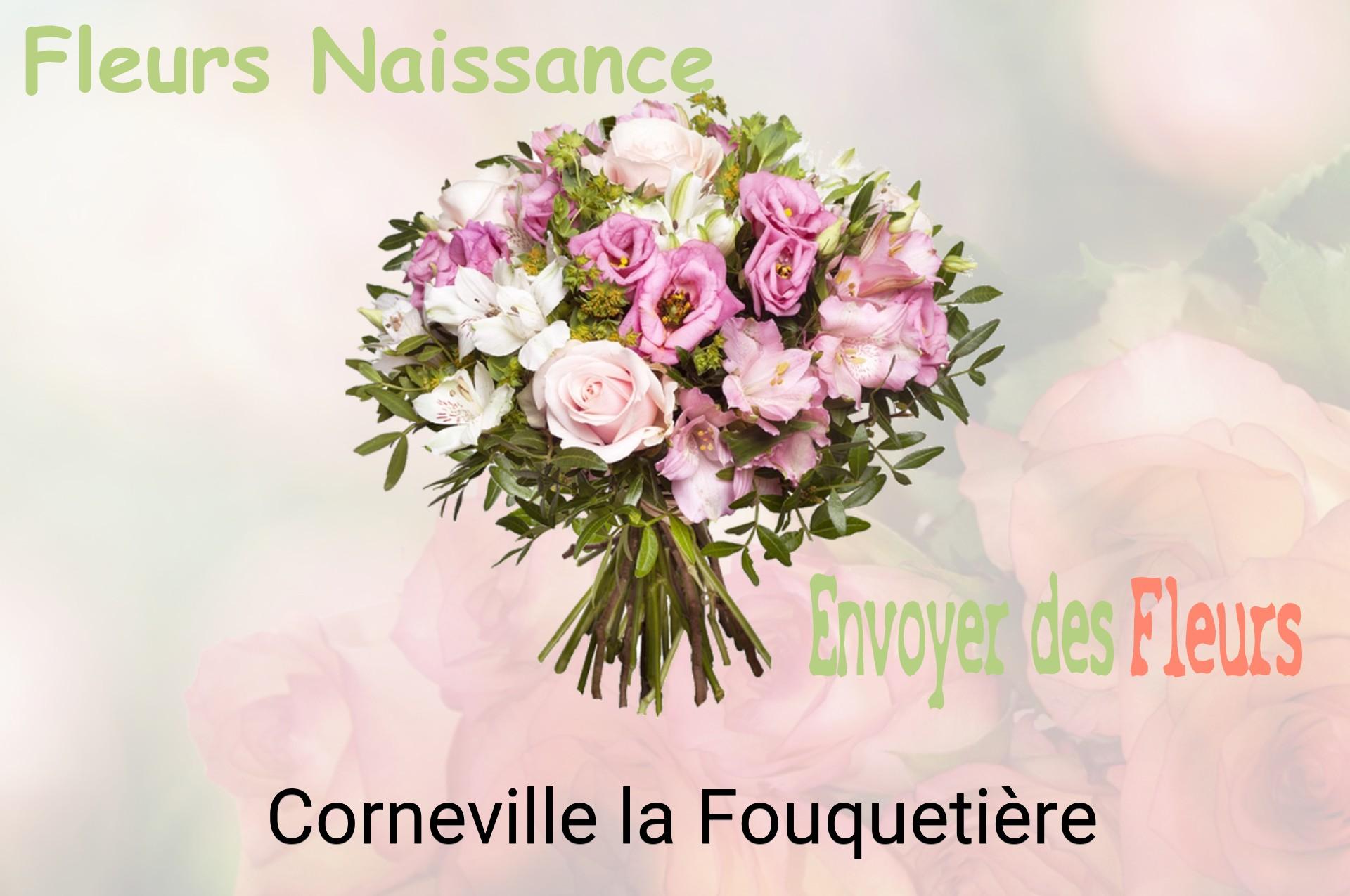 Bouquet de fleurs de naissance livré à Corneville-la-Fouquetière